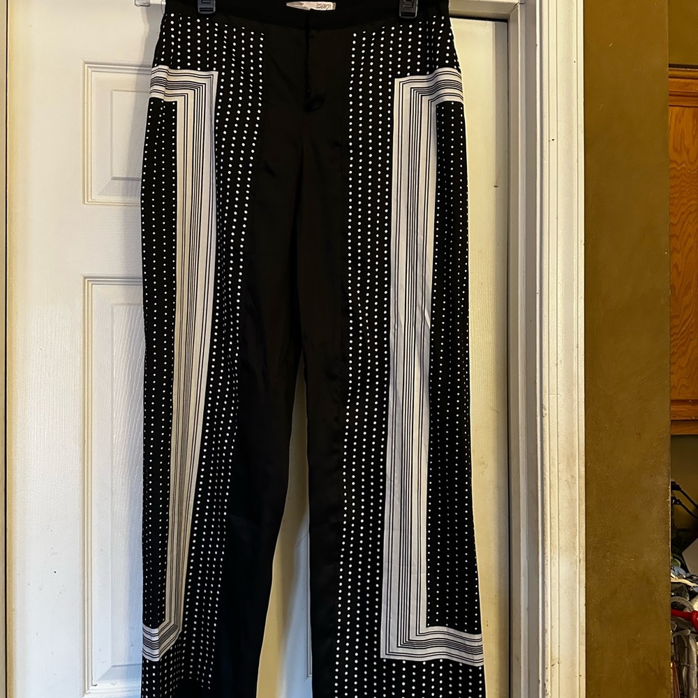 Forever 21 Black and White Wide Leg Pants